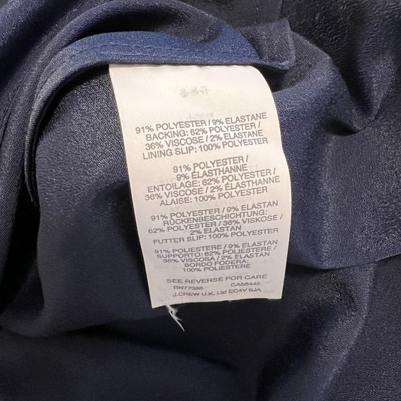 J. Crew Laser-Cut Floral Shift Dress, Navy, Size 10 - Picture 11 of 11